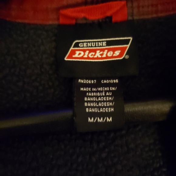 Dickies Insulated Jacket/Shacket w/pockets Men's Medium Red Plaid - Picture 3 of 4